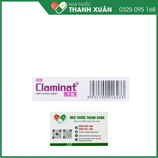 Thuốc Claminat 1g Imexpharm điều trị nhiễm khuẩn